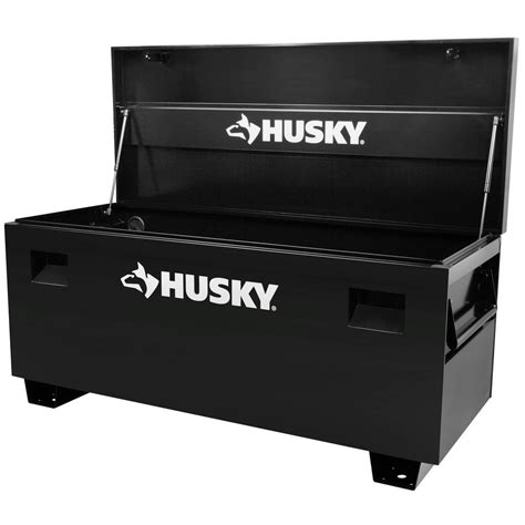 husky 24 in. d steel job site tool box|husky tool box.